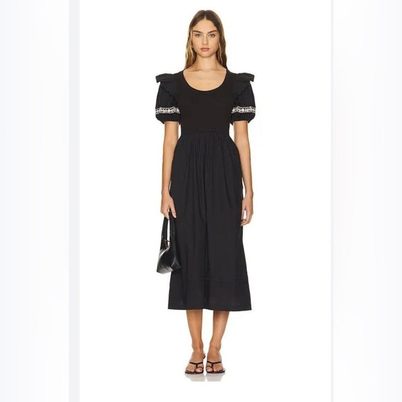 Cleobella Dresses & Skirts - Cleobella Selma Midi Dress Puff Sleeve Women's  size Small Boho Festival Peasant